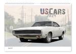 A2 Wandkalender 2024 mit Motiven von US-Cars